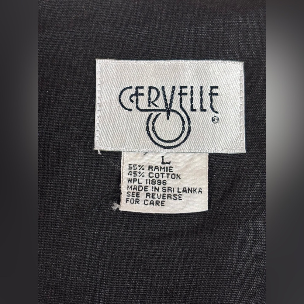 Cervelle Vintage 80s Cervelle Women's No Collar Plunging Neckline Blazer Size L - Picture 8 of 8